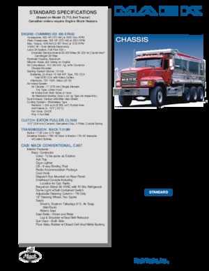 Tegljači - tegljačke jedinice Mack CL703 CA67 Conventional Cummins ISX 500 6x4