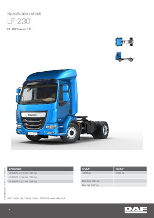 Tegljači - tegljačke jedinice DAF LF 260 FA 13t DC