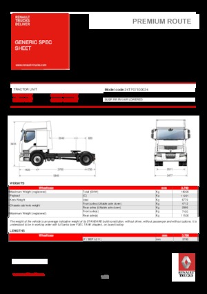 Tegljači - tegljačke jedinice Renault PREMIUM 380.18 4X2 D TGV950