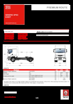 Tegljači - tegljačke jedinice Renault PREMIUM 430.19 4X2 LD T