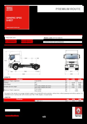 Tegljači - tegljačke jedinice Renault PREMIUM 430.19 4X2 LD TGV1040