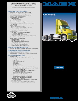 Tegljači - tegljačke jedinice Mack VISION CA65 Conventional CXN603 AC-460P ASET 6x4