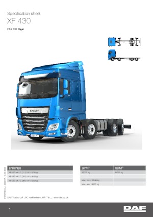 Krute šasije DAF XF 430 FAX