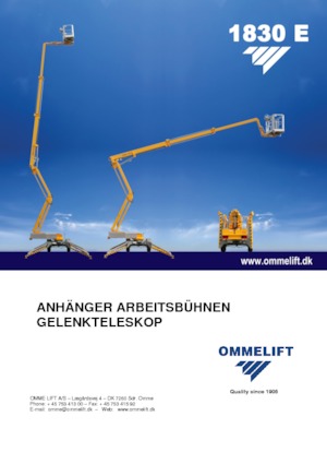 Dizala sa zglobnom granom montirana na kamion OMMELIFT 1830 EX