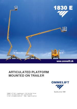 Dizala sa zglobnom granom montirana na kamion OMMELIFT 1830 EX