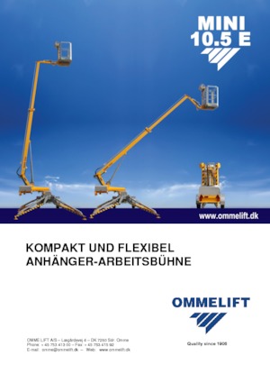 Dizala sa zglobnom granom montirana na kamion OMMELIFT Mini 10.5 E