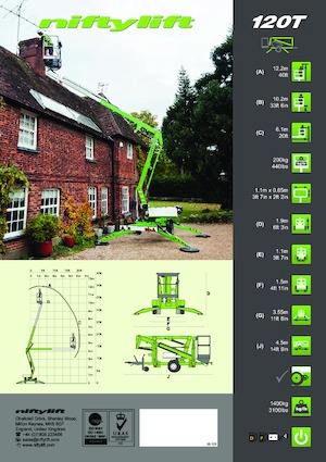 Dizala sa zglobnom granom montirana na kamion Niftylift NL 120 T