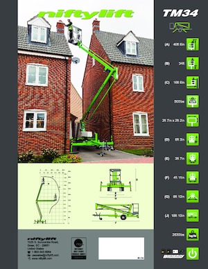 Dizala sa zglobnom granom montirana na kamion Niftylift TM34
