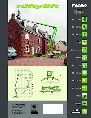 Dizala sa zglobnom granom montirana na kamion Niftylift TM50