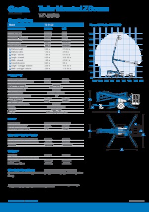 Dizala sa zglobnom granom montirana na kamion Genie TZ34/20