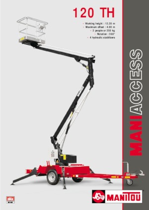 Dizala sa zglobnom granom montirana na kamion Manitou 120 TH