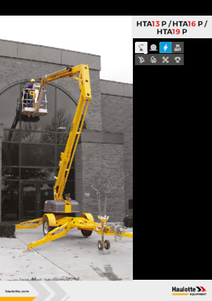 Dizala sa zglobnom granom montirana na prikolicu Haulotte HTA16 P