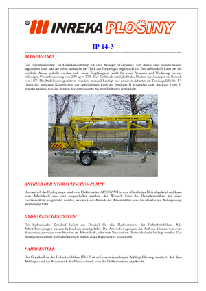 Dizala sa zglobnom granom montirana na kamion Inreka IP 14-3