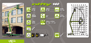 Dizala sa zglobnom granom montirana na kamion Niftylift NL 140