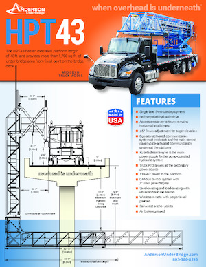 Dizala sa zglobnom granom montirana na prikolicu Anderson Hydra Platforms HPT 43