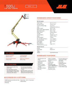 Dizala sa zglobnom granom montirana na prikolicu JLG T500J