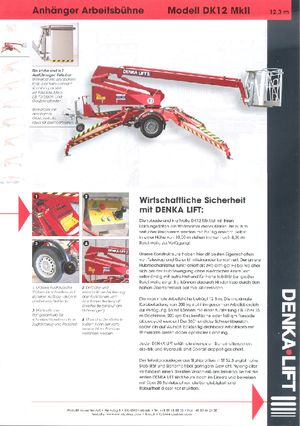 Dizala sa zglobnom granom montirana na kamion Denka-Lift - Rothlehner DK 12 MK II