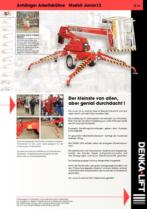 Dizala sa zglobnom granom montirana na prikolicu Denka-Lift - Rothlehner Junior 12