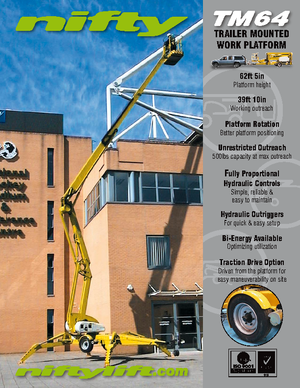 Dizala sa zglobnom granom montirana na kamion Niftylift TM 64