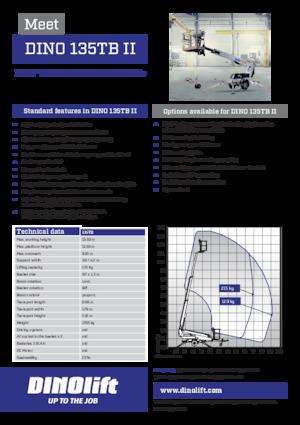 Teleskopske dizalice sa granom montirane na prikolice Dino Lift Dino 135TB II