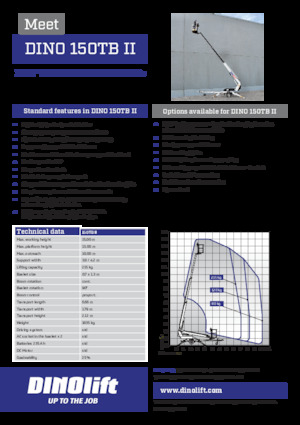 Teleskopske dizalice sa granom montirane na prikolice Dino Lift Dino 150TB II