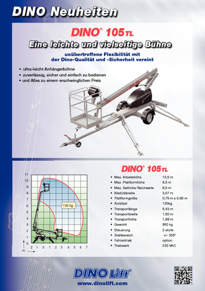 Teleskopske dizalice sa granom montirane na prikolice Dino Lift Dino 105TL