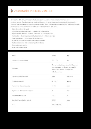 Čistači prikolica Pronar ZMC 3.1