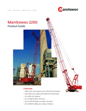 Dizalice gusjeničari - Rešetkasta grana Manitowoc 2250 T