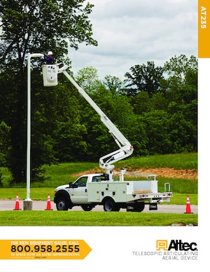 Dizala sa zglobnom granom montirana na prikolicu Altec AT235
