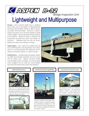 Dizala sa zglobnom granom montirana na prikolicu Aspen Aerials  B-32
