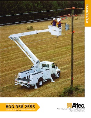 Dizala sa zglobnom granom montirana na prikolicu Altec TA55