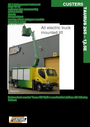 Dizala sa zglobnom granom montirana na prikolicu Custers Taurus 265-12,5E