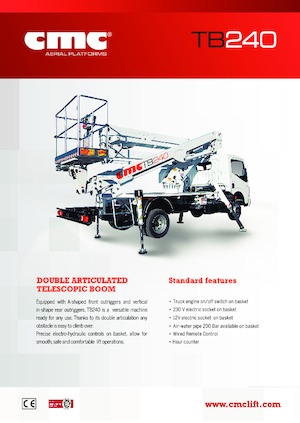 Dizala sa zglobnom granom montirana na prikolicu CMC TB240