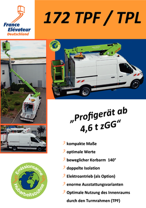 Teleskopske dizalice sa granom montirane na kamion France Elévateur 172 TPF