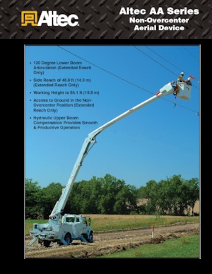 Dizala sa zglobnom granom montirana na prikolicu Altec AA55