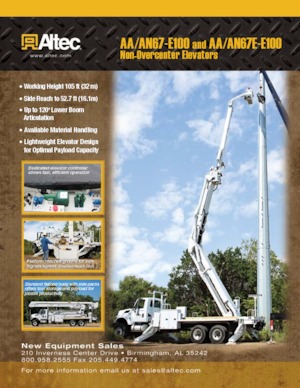 Dizala sa zglobnom granom montirana na prikolicu Altec AN67E-E100