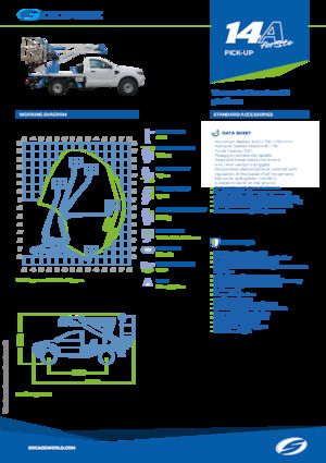 Dizala sa zglobnom granom montirana na kamion Socage forSte 14 A