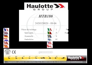 Dizala sa zglobnom granom montirana na prikolicu Haulotte HTB 180