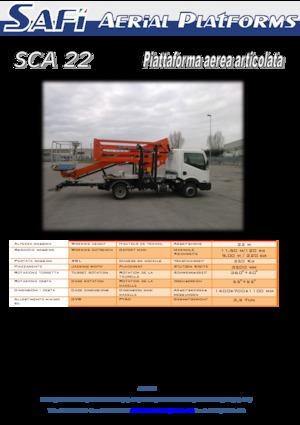 Dizala sa zglobnom granom montirana na kamion Safi SCA 22 