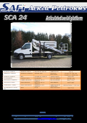 Dizala sa zglobnom granom montirana na kamion Safi SCA 24 HE 