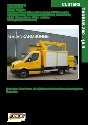 Dizala sa zglobnom granom montirana na prikolicu Custers Taurus 200-10.5