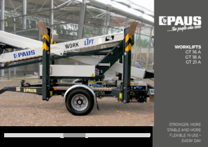 Dizala sa zglobnom granom montirana na prikolicu Paus GT 18 A