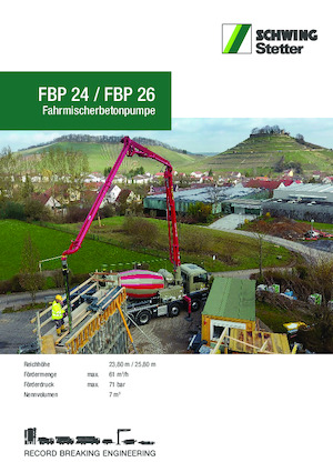 Betonske pumpe montirane na kamion SCHWING-Stetter FBP 24