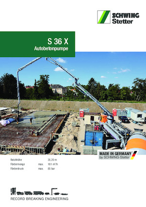 Betonske pumpe montirane na kamion SCHWING-Stetter S 36 X