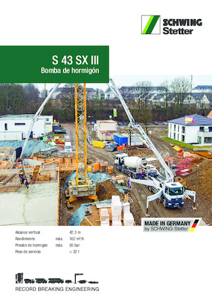 Betonske pumpe montirane na kamion SCHWING-Stetter S 43 SX III