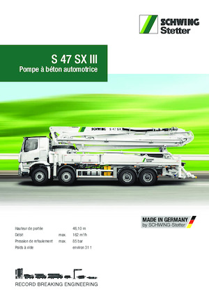 Betonske pumpe montirane na kamion SCHWING-Stetter S 47 SX III