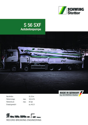 Betonske pumpe montirane na kamion SCHWING-Stetter S 56 SXF