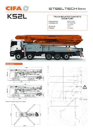 Betonske pumpe montirane na kamion CIFA K52L