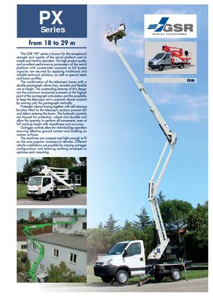 Dizala sa zglobnom granom montirana na prikolicu GSR E 180 PX Basic