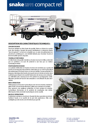 Dizala sa zglobnom granom montirana na prikolicu Oil & Steel Snake 2311REL